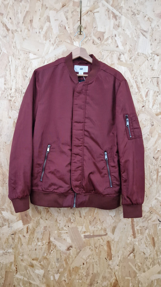 Preloved H&M Burgundy Bomber Jacket Size Small