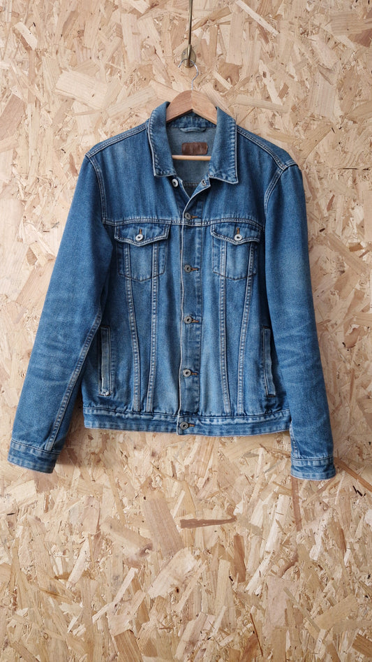 Preloved ASOS Stonewash Western Denim Jacket Size Large