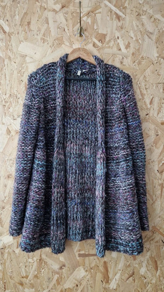 Preloved Moth Chunky Knit Ombre Open Cardigan Size Medium